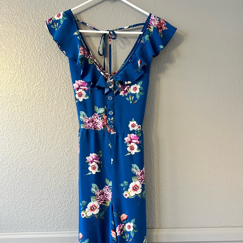 Blue Floral Jumsuit